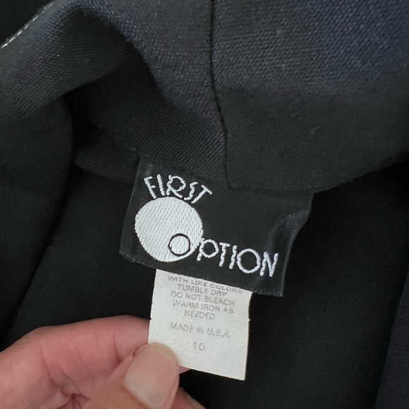FIRST OPTION Vintage Blazer with White Stitching SZ 10 - Picture 6 of 6
